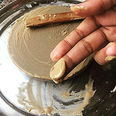 Sandal Wood Rubbing Round Stone - Sandalwood Pata Board, Chandan Pata, Chandan Stick For Rubbing, Paste Making| OGOC