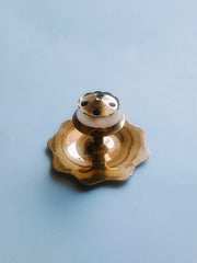 Brass Incense Holder - 4 Sticks Agarbatti Stand, Ash Catcher Plate, Pooja Plate, Home Temples & Shrines| OGOC