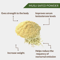 This Safed Musli powder 100% natural and Home made, and is made from the highest quality roots. It is a safe and effective.| OGOC