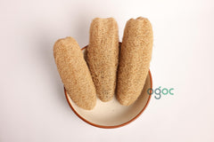 Set of 5 Large Natural Loofah Sponges – 100% Plant-Based Exfoliating Bath Sponge | OGOC