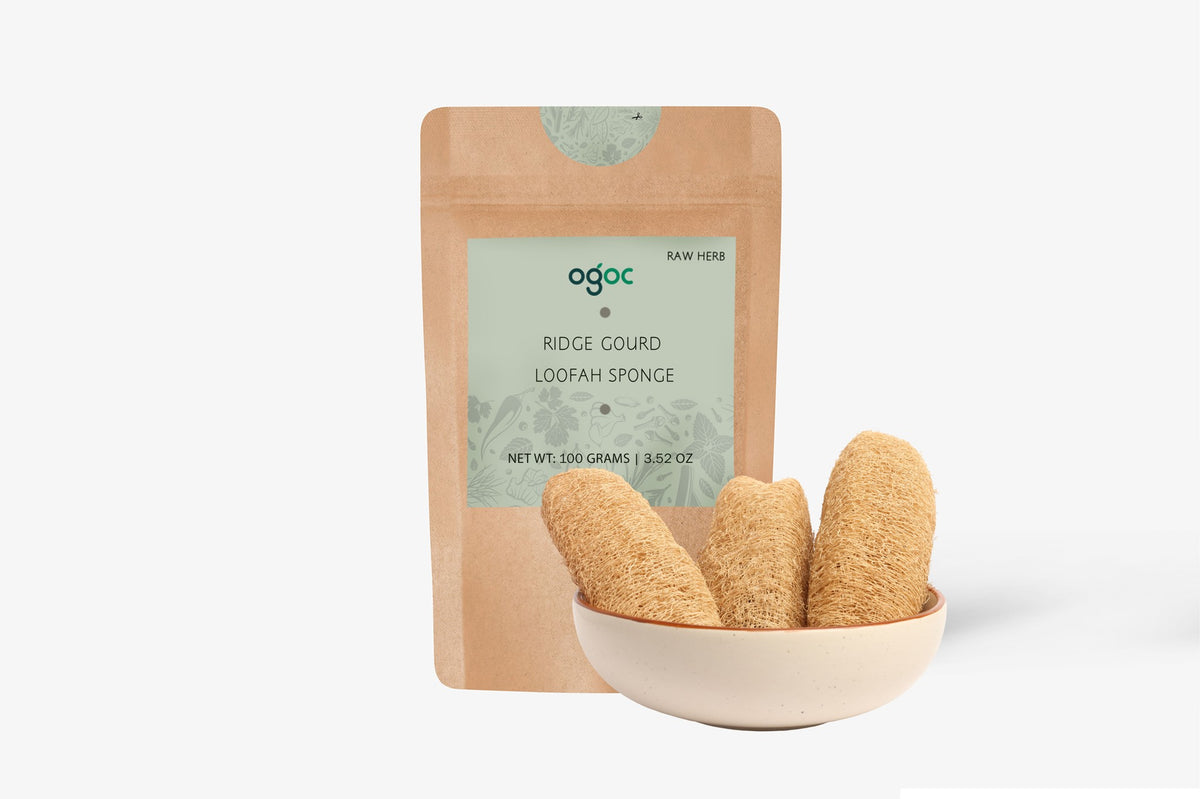 Set of 5 Large Natural Loofah Sponges – 100% Plant-Based Exfoliating Bath Sponge | OGOC