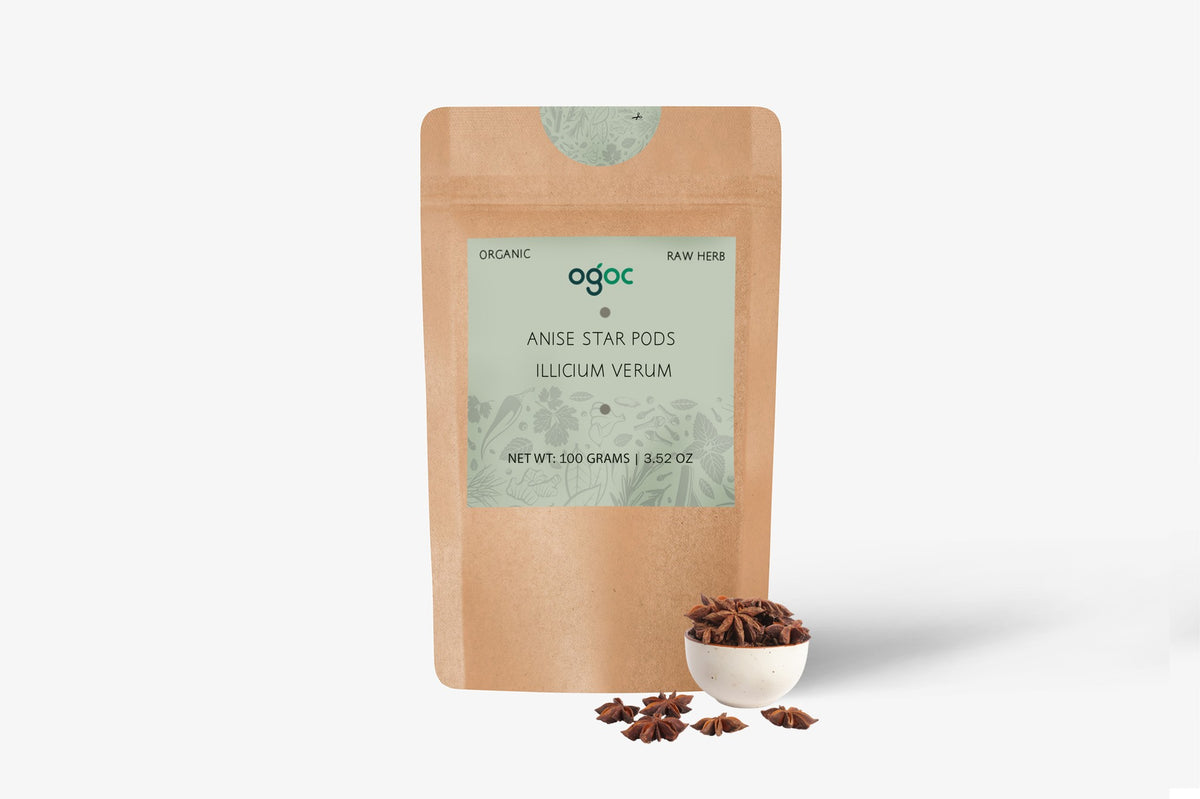 Anise Star Pods - Whole, (Illicium verum) | Organic Spice | Pure Natural | OGOC