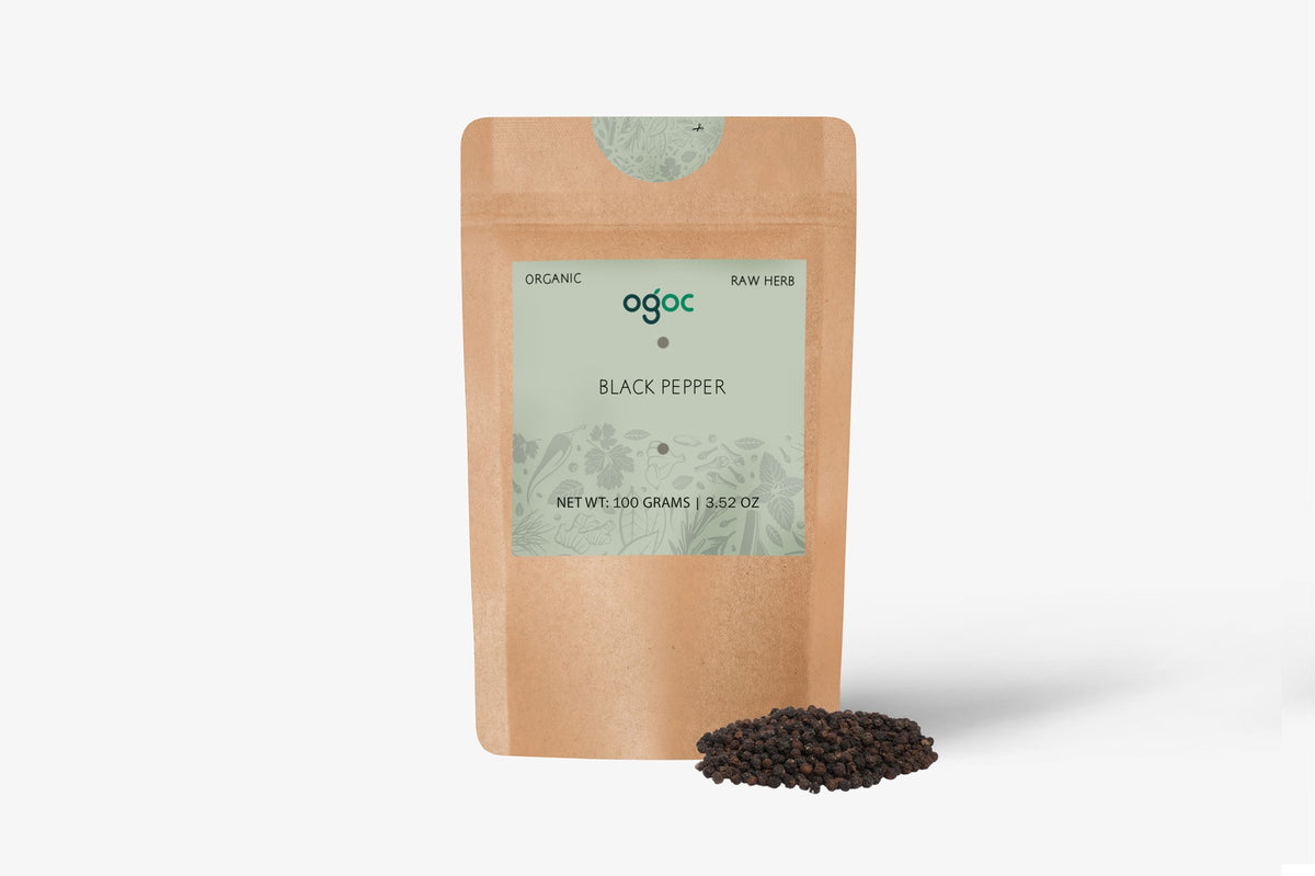 Black Pepper Spice Premium Whole Black Peppercorns Natural Aromatic Indian Cooking Spice | OGOC