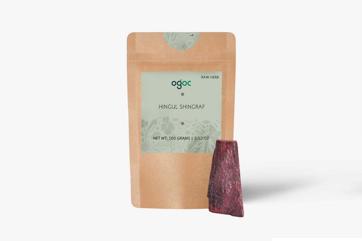 Hingul Shingraf (Cinnabar) Hingula Shingraf Rasasindoor Mineral Powder Traditional Ayurvedic Ingredient Natural Mineral Raw Material Premium Quality Ritual Use Alchemical Preparations Wellness | OGOC