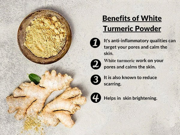 White Turmeric Powder - For Face, Kasturimanjal Powder, Kasturi Turmeric Powder, Body Pack, Turmeric Face Pack, Best for Acne, Pimples| OGOC