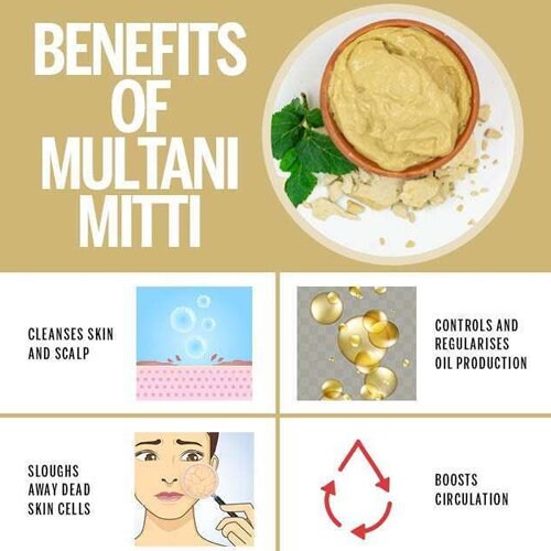 Organic Multani Mitti Powder - Fullers Earth Clay, Remove Dead Skin Cells, Face Pack, Skin Protection, Get Rid Blemishes & Acne Scars| OGOC