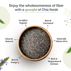 Organic Chia Seeds - For Weight Loss, Down To Earth Foods, Improves Digestive Health, Natural Black Chia seeds| OGOC