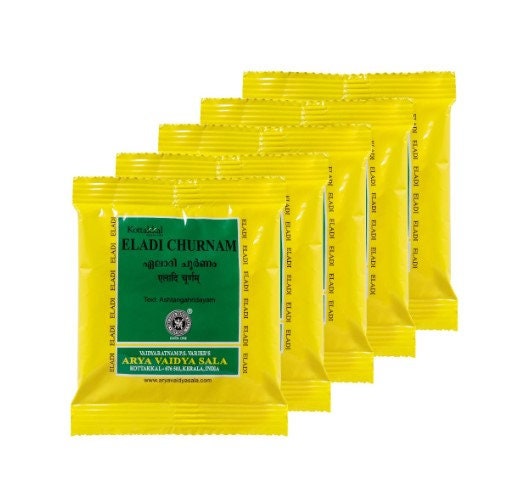 Eladi Churnam (Pack Of 3) - Elettaria Cardamomum, Discolored Skin, Allergic Skin Rashes, Itching And Lipoma, Kottakkal Ayurveda Sala| OGOC