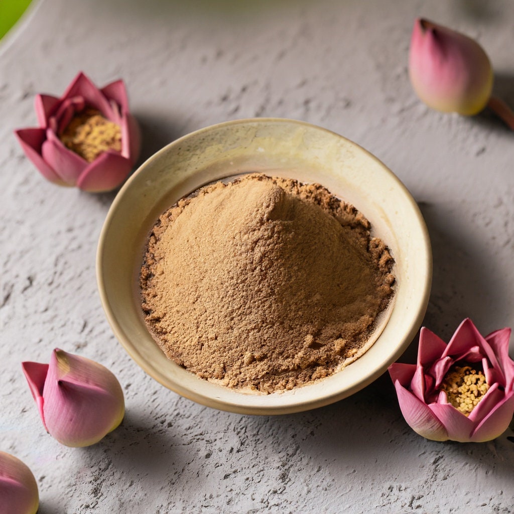 Lotus Powder - Nelumbo Nucifera, For Face, Skin and Hair, Fairer Complexion, Radiance & Glow, Natural Hair Conditioner, Protect Sun Damage