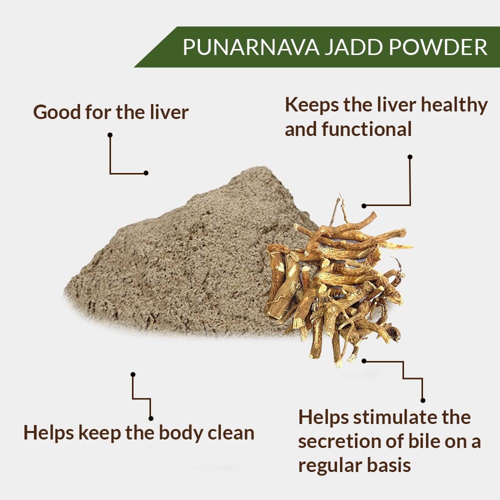 Dirghaanshi Punarnava Jadd thazhuthamma root powder (Boerhavia Diffusa) - Punarnava Root dried powder Herb for Wellness| OGOC