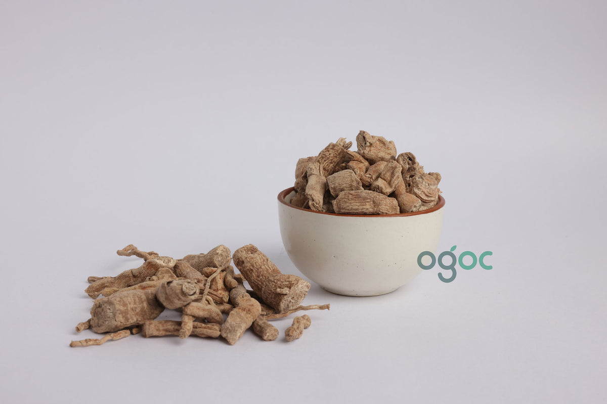 Aconitum heterophyllum - Dried roots 100 Grams, Bulbs Atish, Atis, Ativish | Rare Medicinal Herbal, Adavidayam Herb.| OGOC