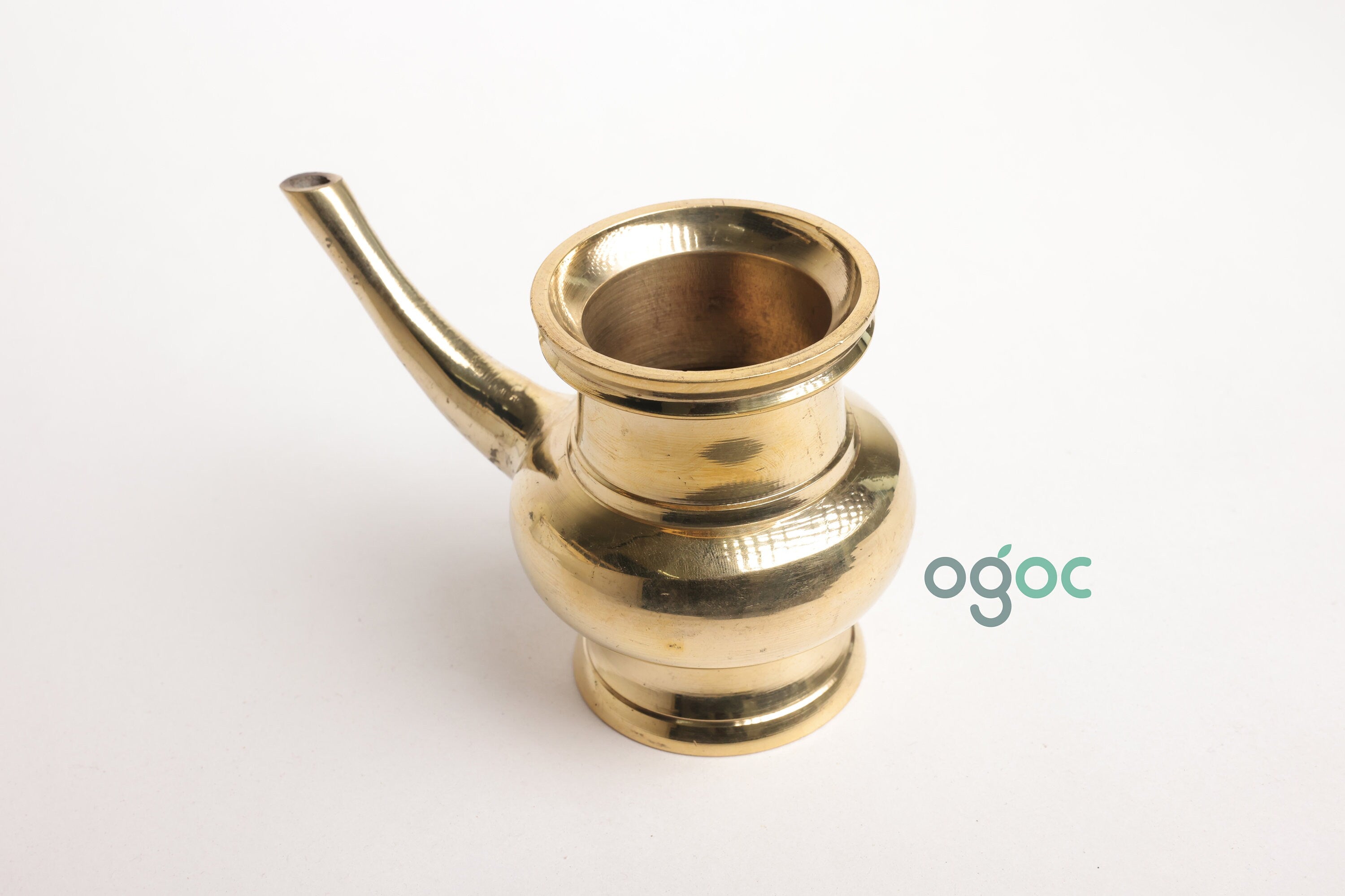 Traditional Kerala Brass Kindi Small - Kerala Handmade Vessel for Pooja| OGOC