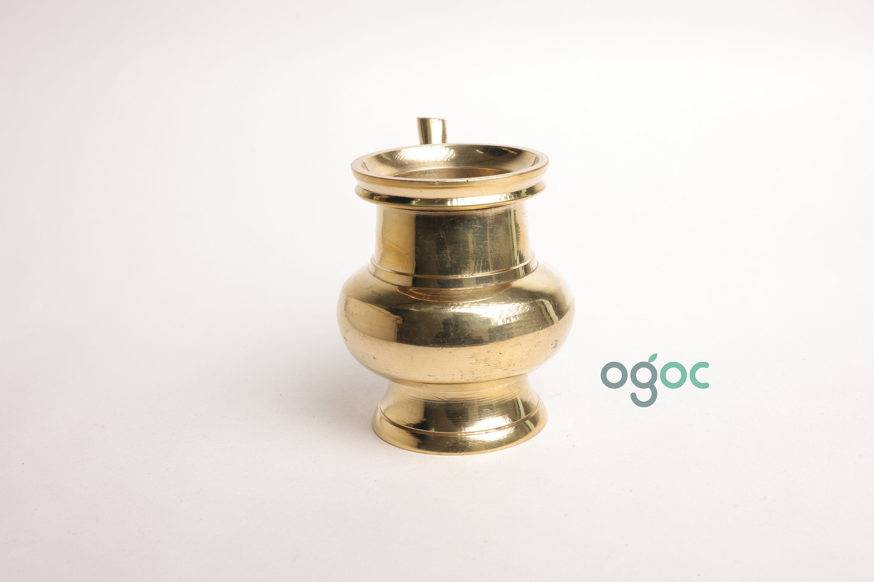 Traditional Kerala Brass Kindi Small - Kerala Handmade Vessel for Pooja| OGOC