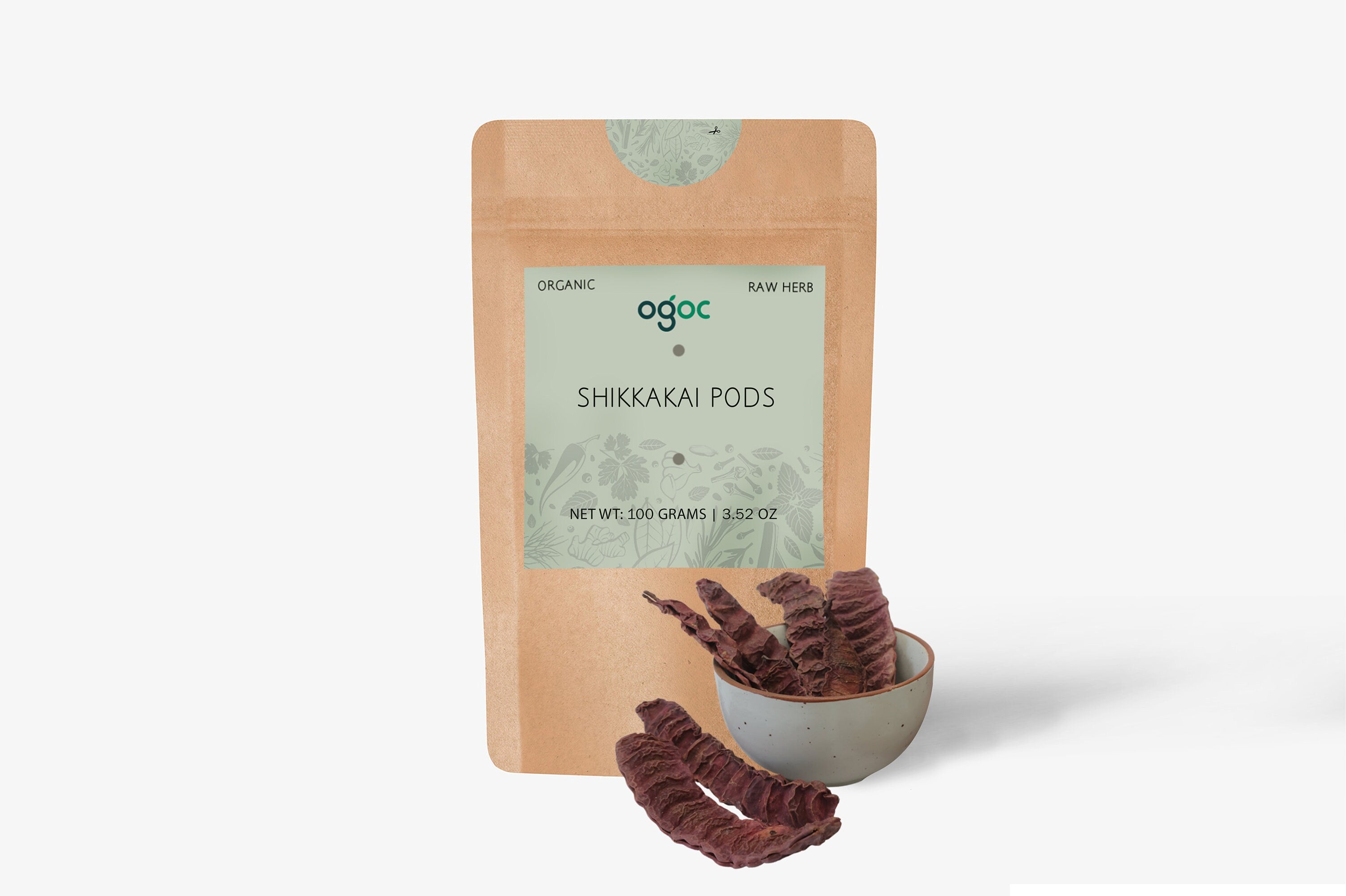 Shikakai Pods - Acacia Concinna, Natural Hair Wash, Herbal Hair Conditioner, Ayurvedic Herbs For Luxuriously Soft, Silky & Shiny Hair| OGOC