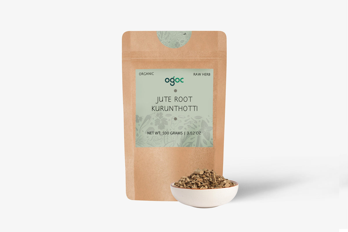 Dried Indian Jute Roots - Kurunthotti | RAW DRIED ROOTS Medicinal Herb, Herbal Use Only | OGOC