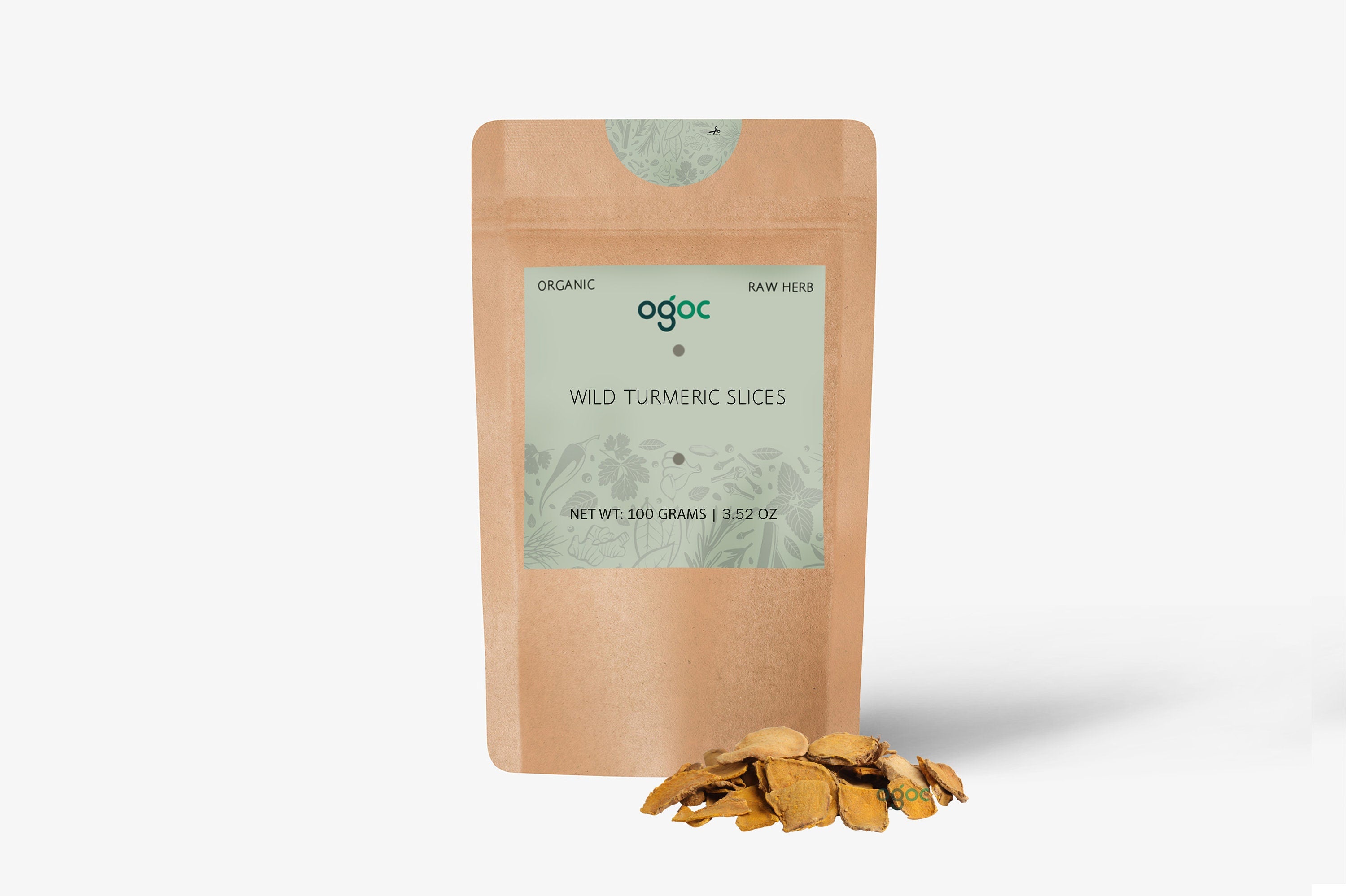 Organic Dried Wild Turmeric Slices: Aromatic Spice for Flavorful Dishes| OGOC