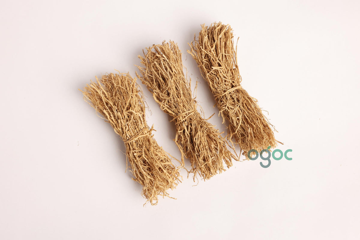 Natural Vetiver Smudge Roots - Pure Khus Khus, Ramacham, Vetiveria Zizanioides Smudge - Dried Herbal Kuruveeru, Vettivilu, Vetiveerum| OGOC