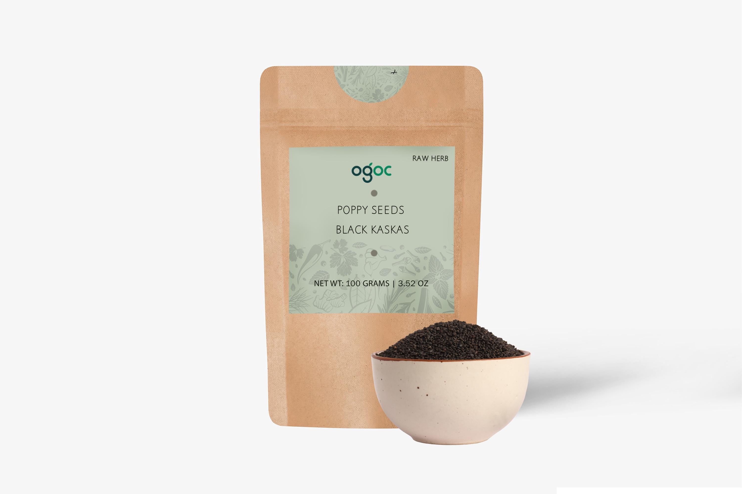 Poppy Seeds - Black Kaskas, Indian Poppy Seeds, Khus Khus, Gasagasalu, Kasa Kasa, Kas Kas, Gasegase, Posto, Khush Khush| OGOC