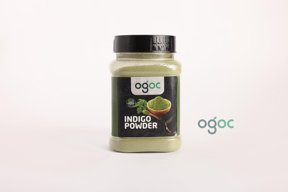 Shadow-Dried Indigo Powder: Natural Hair Coloring from Premium Indigo Plants| OGOC