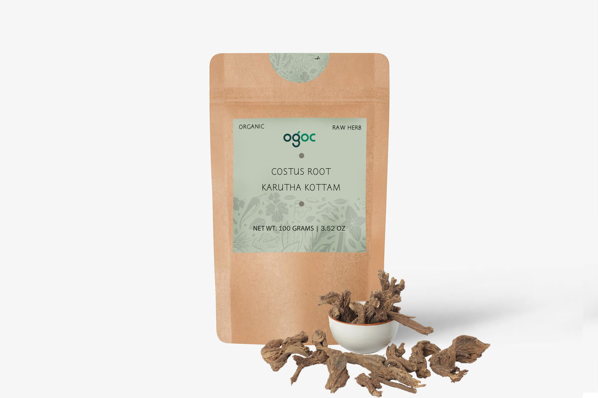 Black Costus Root Dried Indian Costus Kuth Koshtam Karuthakottam Raw Herb Whole Root Natural Ingredient Premium Quality Ayurvedic Use Herbal Remedies Wellness | OGOC